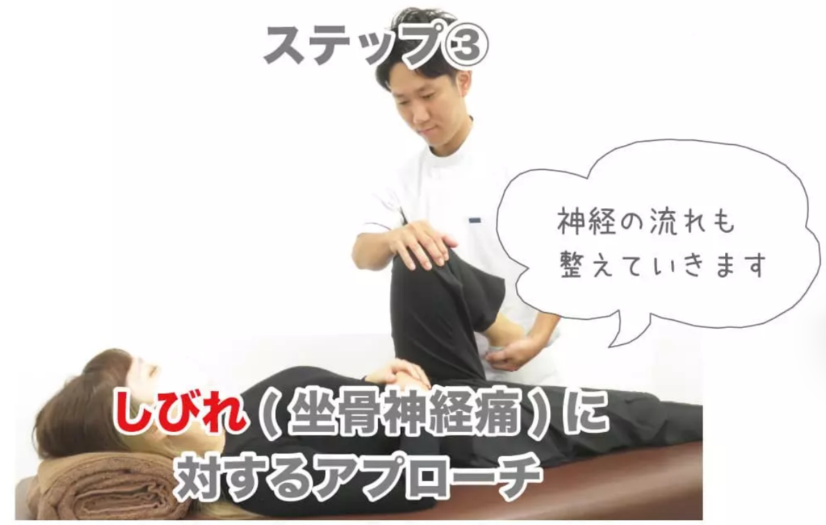 ステップ③ しびれ(坐骨神経痛)に対するアプローチ 